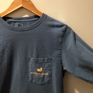 Muted Blue SOUTHERN MARSH Long Sleeve T-shirt